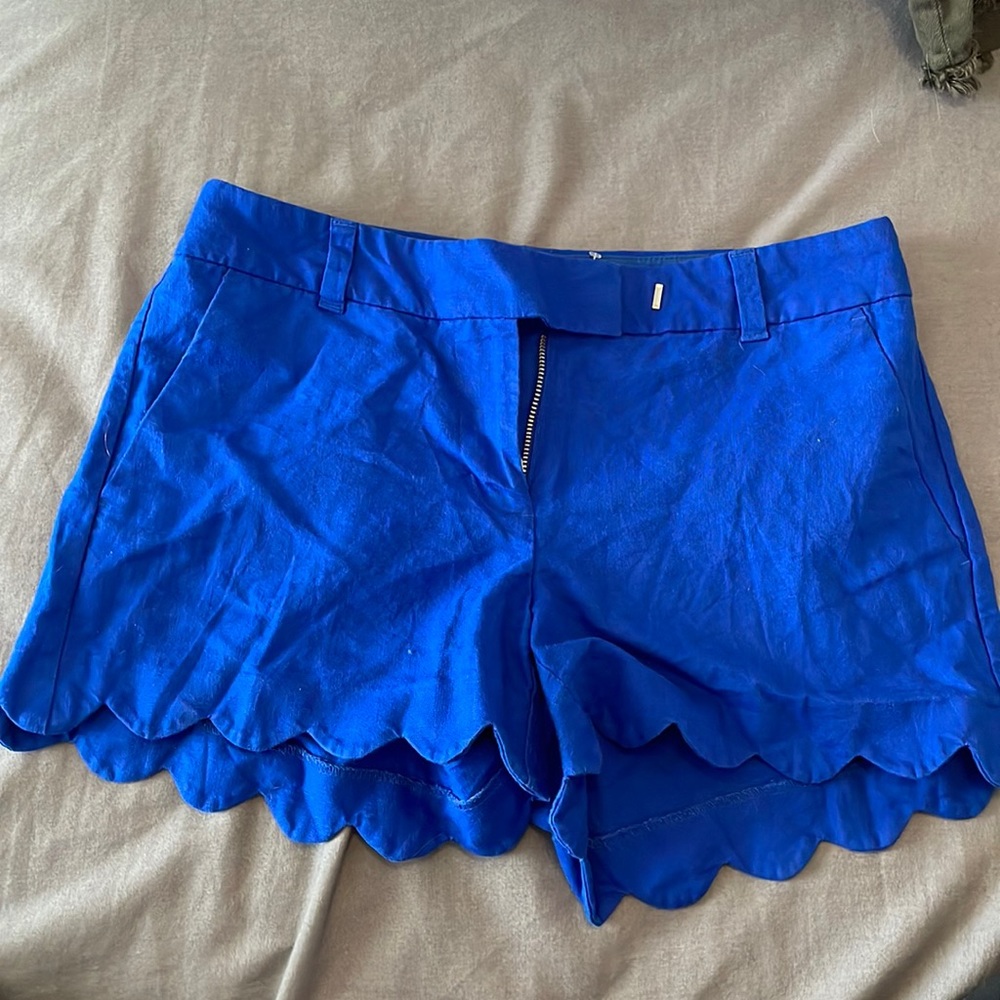 Blue Scalloped JCrew Shorts
